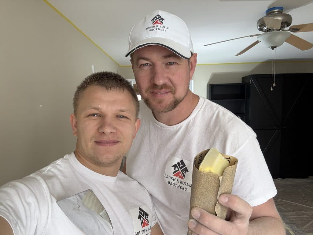 Interior painting project — living room transformation